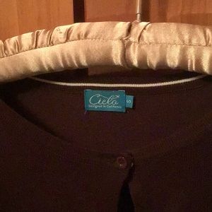 Dark Brown Cardigan Sweater